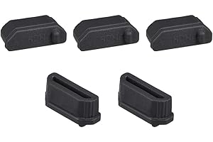 MACHSWON 5Pcs Silicone HDMI Female Port Anti-dust Covers for Desktop Computers Laptops TV Projectors, Anti Dust Plugs Caps Covers Dustproof Protector Black