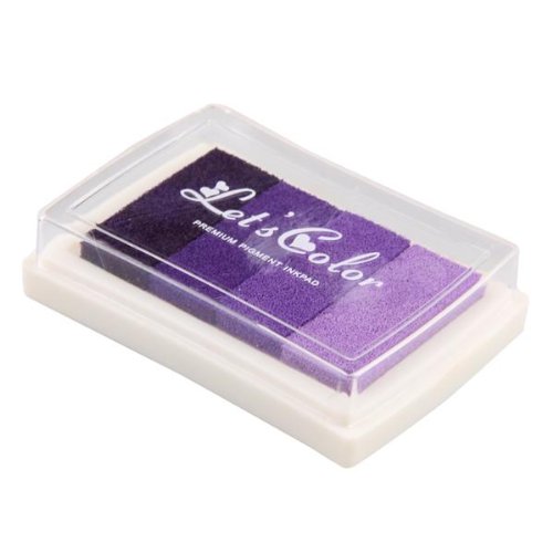 Almohadilla Tinta para Sello Tamp  n Color Violeta Gradiente Scrapbooking