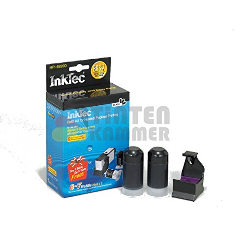 InkTec Nachfüllpack für Tintenpatronen HP Nr. 301 und 301 X L Schwarz hochpigmentiert, 20 ml x 2