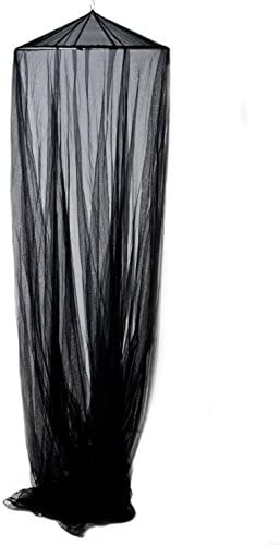 Mosquito net Extra- Large, circular, suitable for all bed sizes, canopy dome insect protection (black)