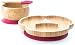 Baby Suction Plate, Suction Stay Put Feeding Plate, Natural Bamboo (Cherry)