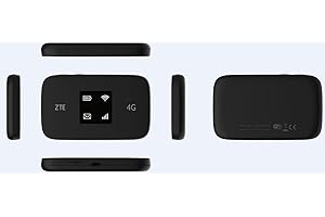 ZTE MF971R, LTE CAT6/4G Portable Mobile Wi-Fi Hotspot, Unlocked Low Cost Travel Wi-Fi, 300 Mbps, batteria da 2000 mAh, Wi-Fi Dual Band nero