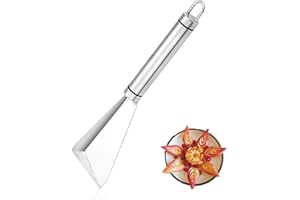 Kylewo Coltello da intaglio per frutta e verdura, in acciaio inox, forma triangolare, per la cucina, per tagliare frutta e verdura, per la casa, il ristorante, la festa di frutta