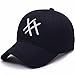 Produktbild PLQ Outdoor Sport Laufmütze Slouch Einstellbare Hut Stretch Fit Cap Stickerei Brief Baseball Cap 56-60 cm, Schwarz