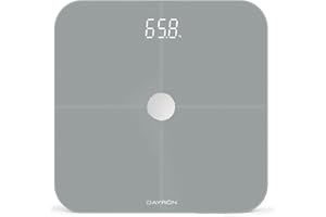 7H DAYRON Báscula de Baño Inteligente Bluetooth con App hasta 8 Perfiles Health Dayron