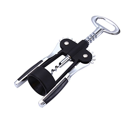 Abridor de vino de sacacorchos de ala, acero inoxidable GWCLEO abridor de botella de vino de lujo rojo sacacorchos