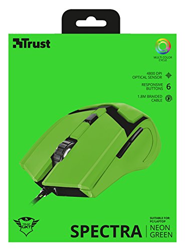 Trust GXT 101-SG Spectra - Rat  n Gaming Iluminado  Verde