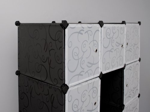 ts-ideen-Armoire--vtements-Meuble-de-rangement-Entre-chambre-salle-de-bains-Noirblanc-transparent