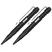 Produktbild com-four® 2x Tactical Kubotan Pen Kugelschreiber Mehrzweckstift MPP aus Flugzeug Aluminium CF5 - für jede Extremsituation (02 Stück - schwarz CF5)
