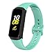 Produktbild Glowjoy Armband für Samsung Galaxy fit,Weich Silikon Ersatzband Fitness Sport Armbänder Damen Herren Langlebig Silikonband Sportarmband Verstellbares Uhrenarmband für Sport Reise (Mint Green)