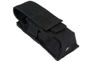 FIRECLUB Tactical Molle 14 x 5.5 Protable Travel Kit Flashlight Bag Tactical Unsex MOLLE Single Mag Pouch Belt Waist Pack Bag