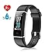 Produktbild Fitness Armband mit Pulsmesser Wasserdicht IP68 Fitness Tracker Aktivitätstracker Bluetooth Pulsuhren mit 14 Trainingsmodi Farbdisplay Schlafmonitor Kalorienzähler Vibrationsalarm Anruf SMS Whatsapp kompatibel mit iPhone Android Handy