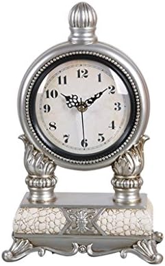 Health UK hours - H 10 classic of the right to the money gray of resin antique clock Desktop with Arabic numerals of the welcome Bell silent seats