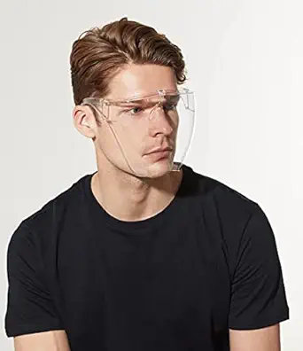 Synlark Unisex Polycarbonate Goggle Style Anti-Fog Face Shield with 180? Safety Coverage (Transparent) Pack of 1