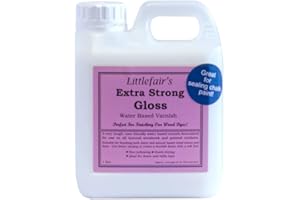 Littlefair's Varnish for Wood - 1ltr - X Strong & Fast Drying Wood Varnish - Water Based Interior Polyurethane Wood Finish - Lacquer Clear Coat for Wood - Clear Coating Wood Protector - Gloss