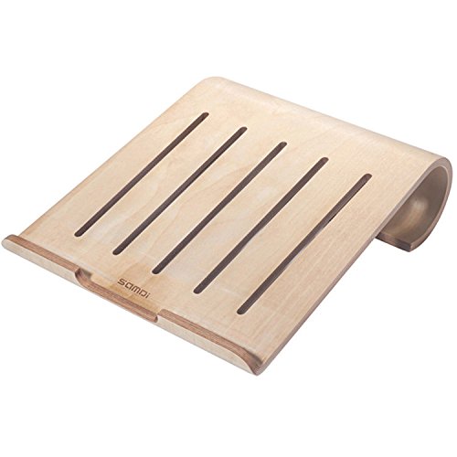 First2savvv MT-BJPB-13 Universelle Notebookständer Elegante Laptop Halter Holz Laptop Kühlung Cooling Stand Haltewinkel Sockel für MacBook Air / Pro Retina PC Notebook
