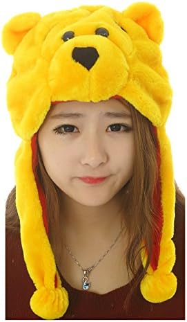Colorfulworldstore 42 styles Pets Unisex Plush Animal Hats Costume Hood Toys Performance props (winnie the pooh-35)