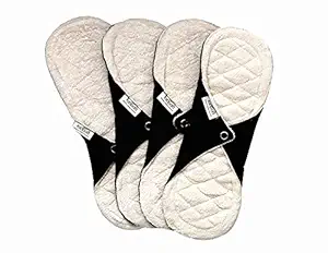 FabPad Reusable Washable Sanitary Cloth Pads Napkins Eco-Friendly Menstrual Hygiene Solutions (Pack Of 4)