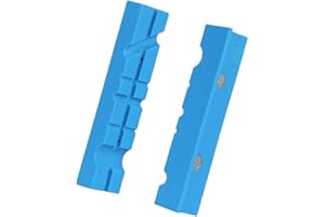 Comphic Coussins de Mâchoire D'Étau 5 Pouces, 1 Paire Mâchoires Souples pour Étau D'Établi, Universels, à Rainures Multiples, Serrage des Métaux et Plastiques
