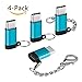 Price comparison product image SKYEE USB C Adapter with OTG, 4-Pack Micro USB to USB C Adapter Type C Adapter with Keychain and Key ring for MacBook Pro, Samsung Galaxy S9, Huawei Mate 20 Pro and More USB-C Device - Blue