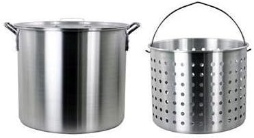 Chard - 42 Quart Aluminum Pot with Strainer Basket - ASP42 by Chard