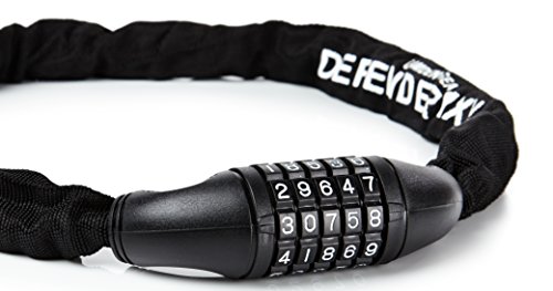 Fahrradschloss Zahlenschloss bei Camden Gear. Fahrradschloß Kettenschloss für Fahrrad und Motorrad Mit Zahlenkombination. Schloss Zahlen Schwarz - 8