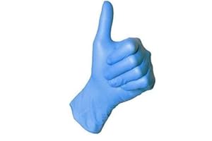 GEN - X Gen-X Nitrile Examination Gloves powder free, finger textured, 100 per box (Medium, blue), Thick Disposable Gloves for Medical, Laboratory and Food use, latex-free | Use with tools, devices & more