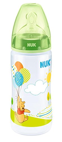 NUK Winnie the Pooh First Choice+ 300ml Bottle with size 1 silicone teat (0-6 months)