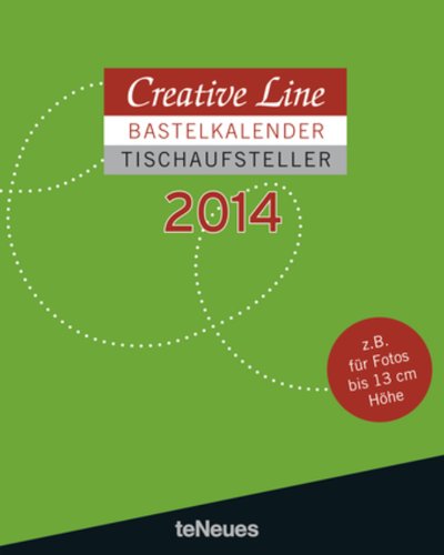 Creative Line Bastelkalender 2014 Tischaufsteller hoch: Bastelpapier schwarz