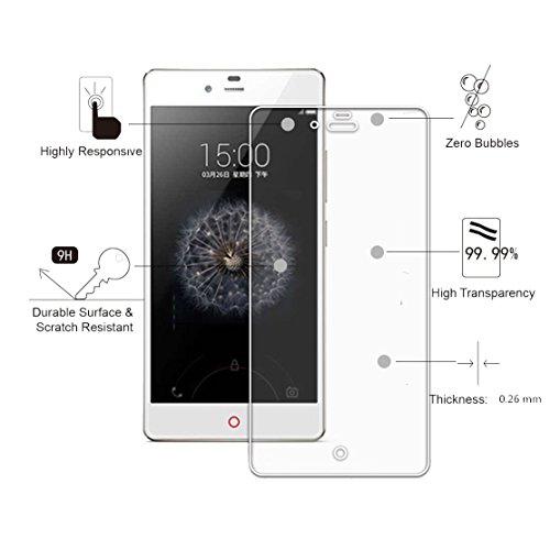 bdeals 1 Pack Glas Schutzfolie Displayschutzfolie Anti-Kratz Panzerglasfolie für Nubia Z9 Max - 2