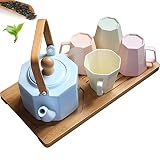 [Mantenimiento fácil]: material cerámico liso, fácil de limpiar. El óxido se puede limpiar con una pequeña cantidad de vinagre blanco; La mancha de té puede limpiarse con limón, lavarse con agua y secarse naturalmente.