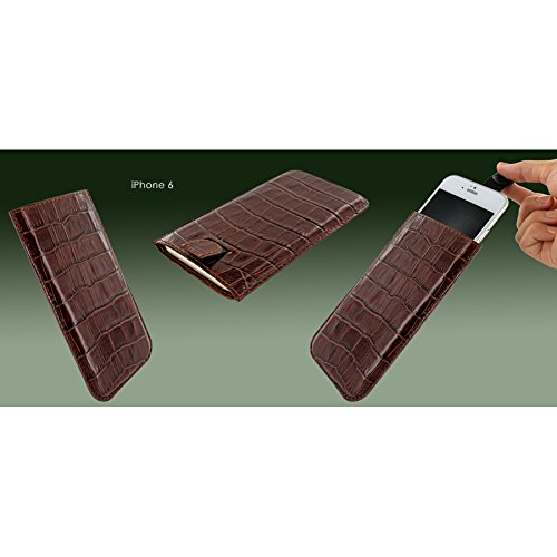 Piel Frama 680COM - Funda para Apple iPhone 6  dise  o cocodrilo  marr  n