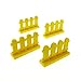 Produktbild 4 x Lego System Zaun gelb 1 x 4 x 2 Geländer Zäune Staketen Latten Zaun Garten Disney's Mickey Mouse 33303