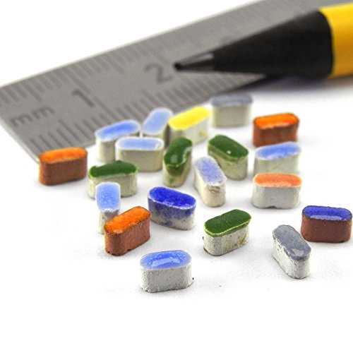 Mini Mosaico forma riso, 1000 pietre Micro ø5 X 2 X 3 mm, MixALL, MXAL ...