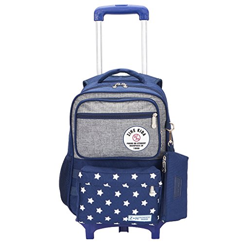 Preisvergleich Produktbild Kinder Trolley Rucksack Schul Rucksack - Kindergepäck Reisegepäck Rolling Schulranzen Kinderkoffer Tasche für Mädchen Jungen Lässig Wasserdicht Kindertrolley Reisekoffer