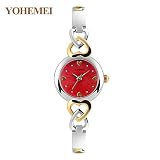 Man-hj Mode Wolfram Stahl Armband Uhr Damenuhr Wasserdichte Quarzuhr Uhren (Color : 1)