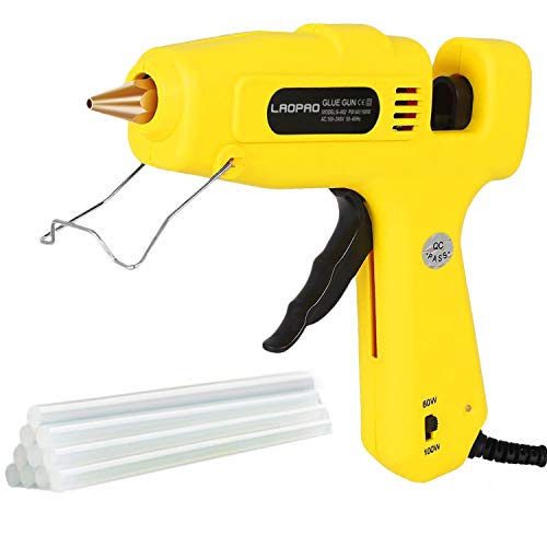 Preisvergleich Produktbild 60 / 100W Heißklebepistole Klebepistole mit 15Pcs Stücke Heißklebesticks Transparente Klebesticks Heißklebestifte Für Kunst & Handwerk by LAOPAO