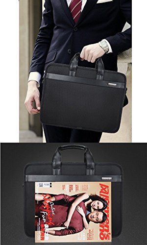 Freebiz 17-Zoll-Laptop-Beutel-Organisator Aktentasche Wasserdichte Laptop-Tasche mit Widen Passend zu 17,3 Zoll bis Gaming-Laptop für Macbook Pro Retina, Asus, Dell, HP, Samsung (17-17,3 Zoll, Schwarz) - 6
