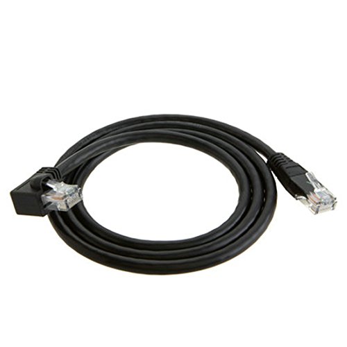 90 Grad Cat6 Ethernet Kabel, ArtMK Vernetzung Crystal Head Internet Katze 6 Kabel Interconnect Computer PC Router, Drucker, XBox, PSP ect- Universal RJ45 Steckverbinder, Netzwerk GbE Patch Lan Schwarz - 4