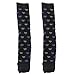 Miki&Co Pair Gray Purple Heart Print Black Knitted Leg Warmers Socks for Ladies