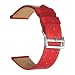 Produktbild TianranRT Leder Ersatz Uhr Armband Uhrenarmband Handgelenk Strap für Apple Watch Serie 38MM (Rot)