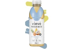 Vieve Protein Water 6x500ml - Pineapple & Coconut | 20g Protein, Sugar Free, Fat Free & Dairy Free | A Ready to Drink Alternative to Protein Powders & Shakes | 6 Pack