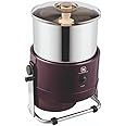 VIJAYALAKSHMI | SMART PLUS 2 Litre | Table Top Tilting Wet Grinder | With Coconut Scrapper & Atta Kneader Attachment | Heavy ABS Body Wet Grinder, 2L (Maroon)