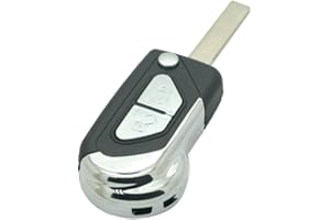 BROVACS Coque de clé de rechange compatible avec Citroën DS3 C3 2 boutons HU83 lame entrée sans clé à distance Flip Key Case Fob PG321A
