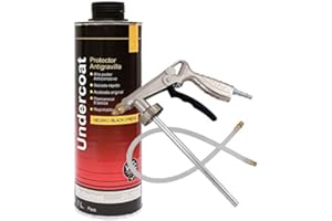 JOMAFA KIT DE BOTE ANTIGRAVILLA NEGRO 1L + PISTOLA. Protector bajos coche