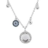ANLW Frau Halskette Teufelsaug Österreich Kristallpendant Clavicle Chain, Allergen-frei