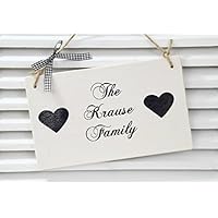 Personalisiertes Tür-Schild I Holz-Schild mit Familien-Namen I Holz-Schild selbst gestalten I Namens-Schild aus holz I Klingel-Schild mit Gravur I Geschenk I Landhausstil I Vintage-Look I Shabby-Chic