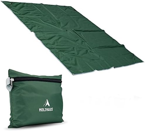 Holzhaus Tarpaulin Waterproof Beach Picnic Blanket Tarp Groundsheet for Outdoor Barbecue, Camping, Fishing, 200 x 160 cm