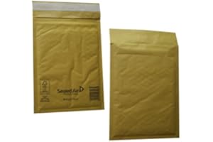 10 Large K/7 Size Mail Lite Gold Padded Envelopes Mailers - Peel + Seal Bubble Bags - 350 x 470mm / 13.75 x 18.5" Sealed Air Postal Packing Mailing Shipping Postage Posting Self Seal Cushioned Protective Packaging
