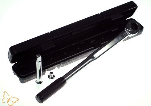 Drehmomentschlüssel Reifenwechsel 10 bis 210 Nm mit 2 Nüsse Größe der Nüsse 17 und 19 Halb/Zoll Verlängerung 125mm